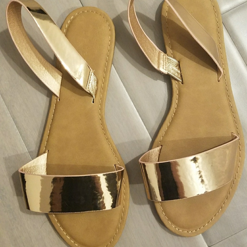 Rose gold sandals
